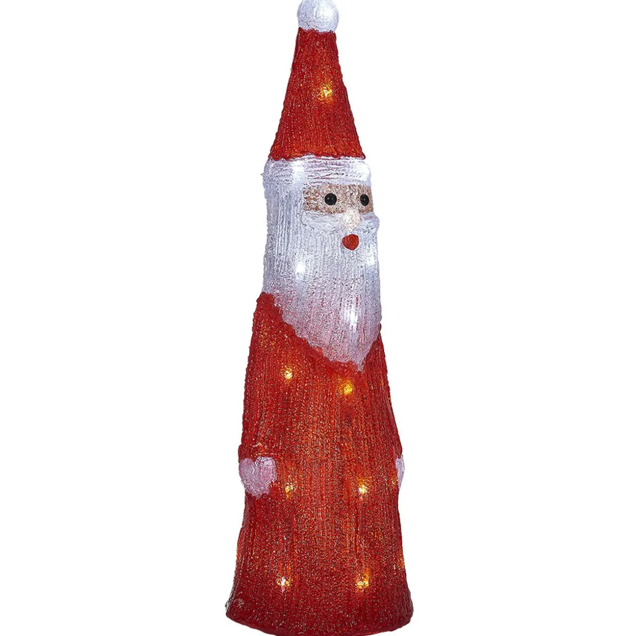 Père Noël lumineux 30 LED blanc froid H51cm