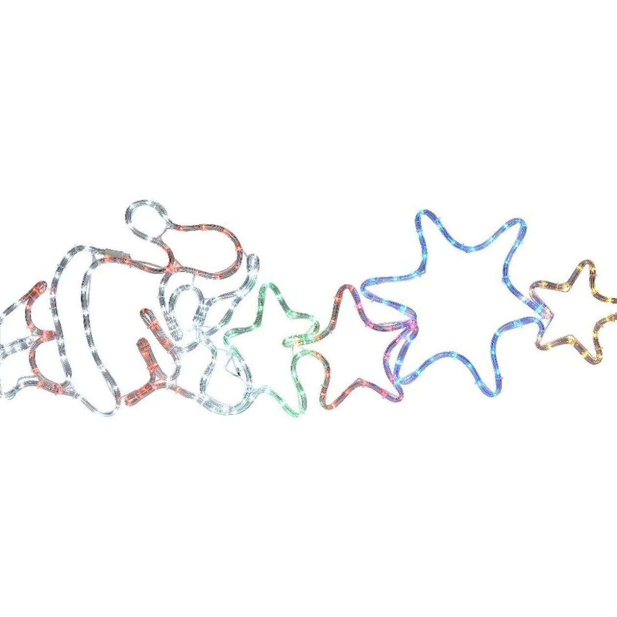 Père Noël lumineux multicolore fixe