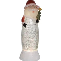 Père Noël lumineux pailleté H. 26 cm