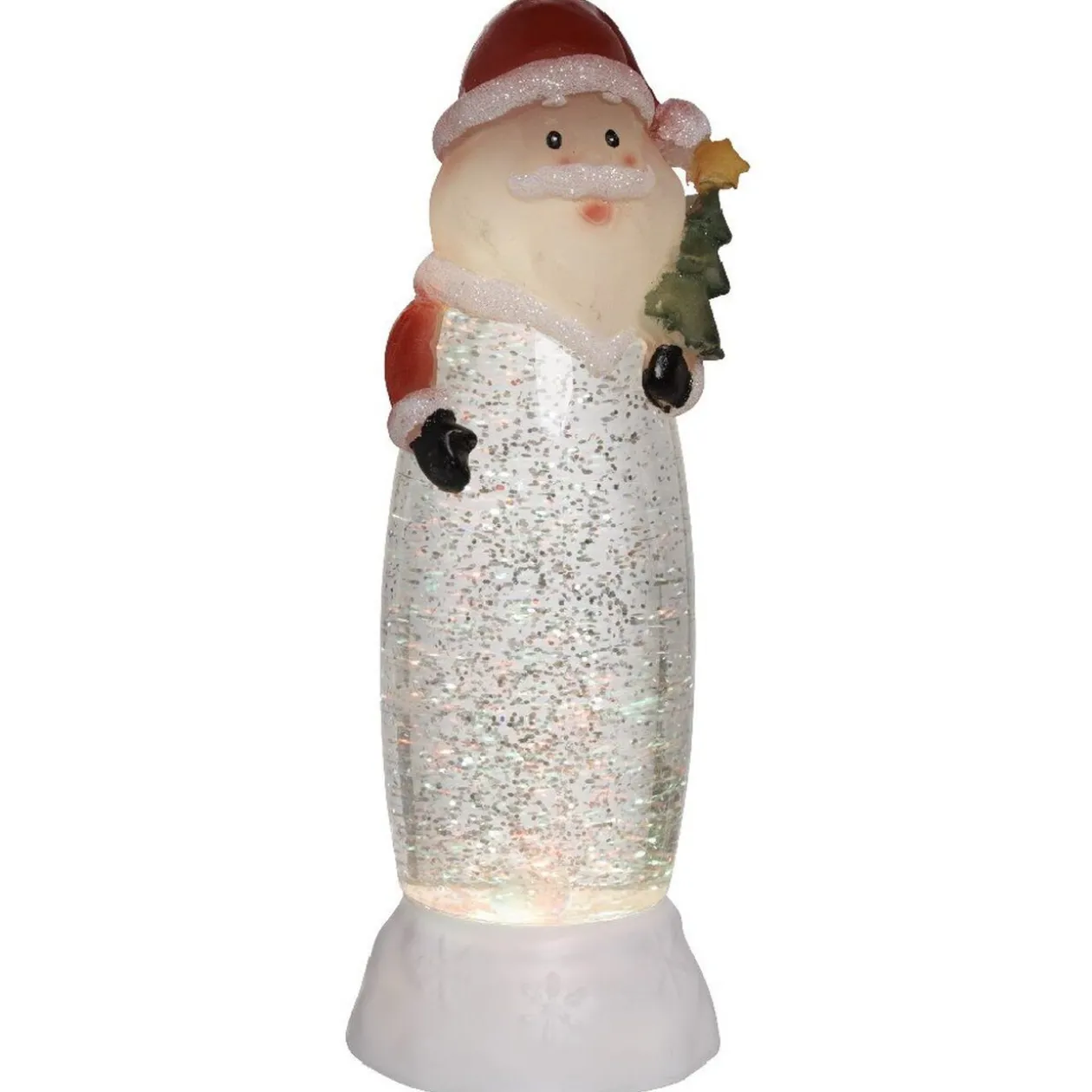 Père Noël lumineux pailleté H. 26 cm
