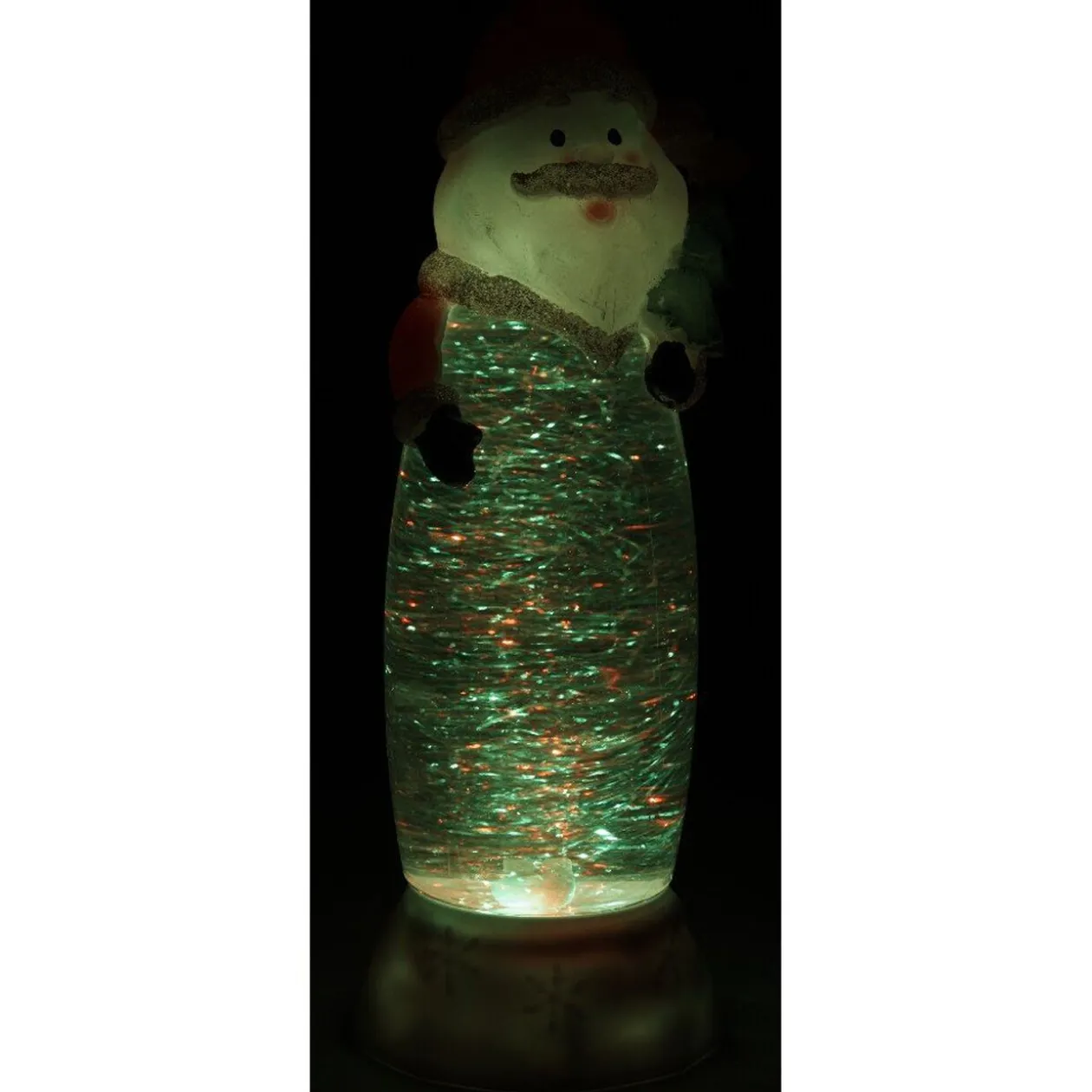 Père Noël lumineux pailleté H. 26 cm