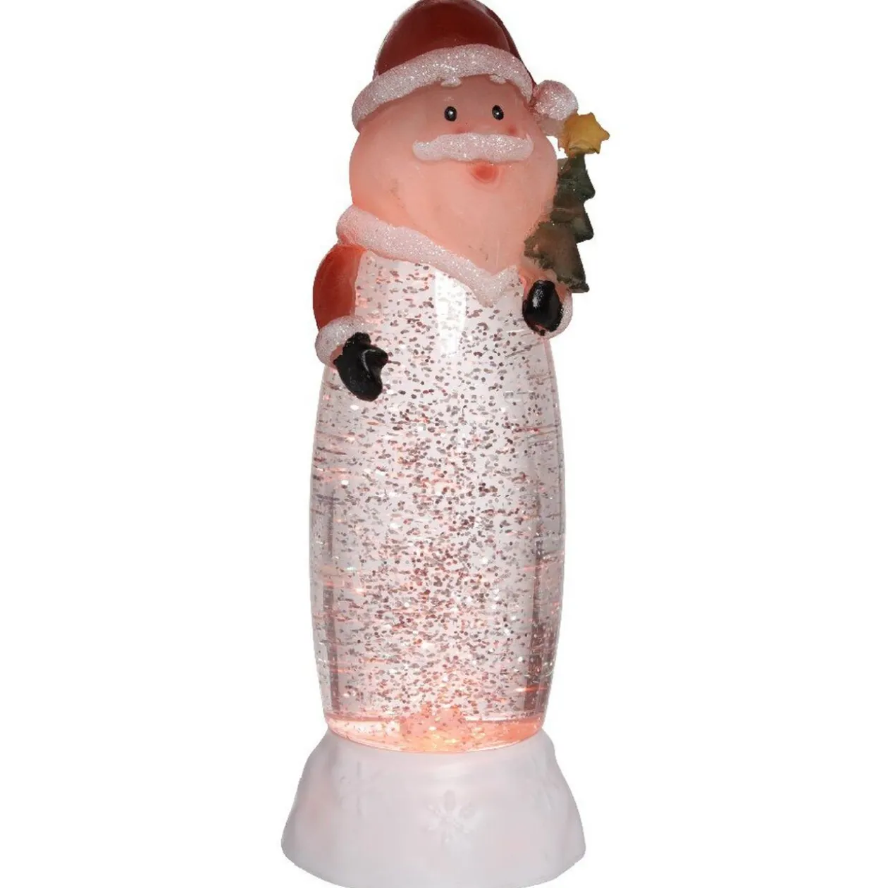 Père Noël lumineux pailleté H. 26 cm