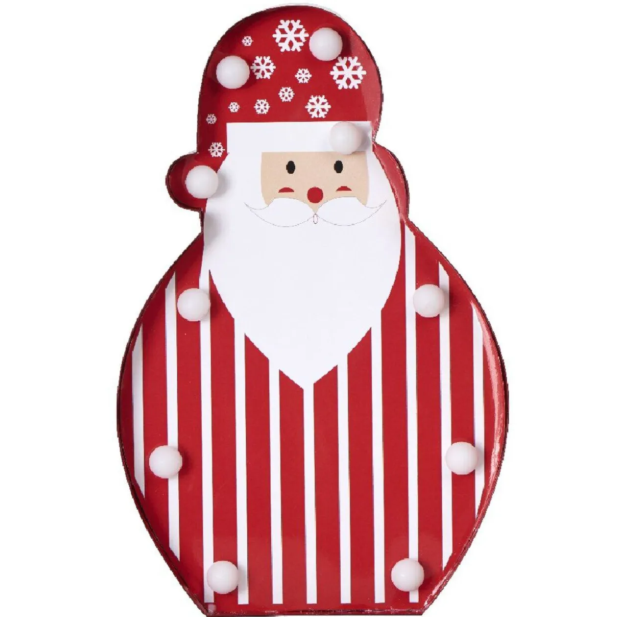 Père Noël rouge et blanc lumineux à poser