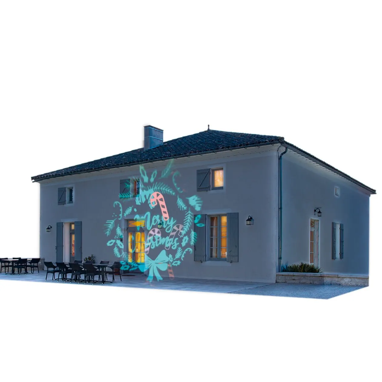 Projecteur de Noël Extérieur à led lumière animée et fixe