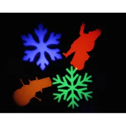 Projecteur de Noël LED animé flocons personnages multicolores