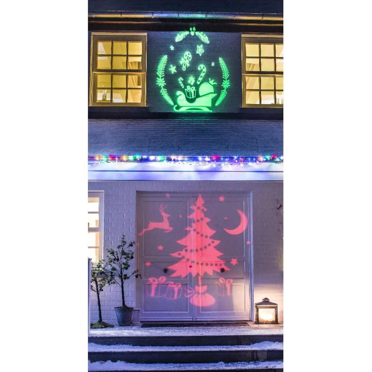 Projecteur extérieur led fixe 3 motifs Noël et fêtes