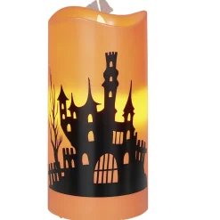 Projecteur Halloween bougie 4 LED pour intérieur