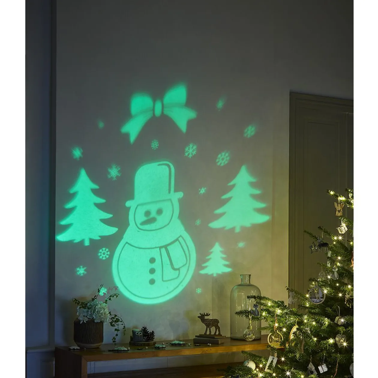 Projecteur intérieur LED Noël motifs animés