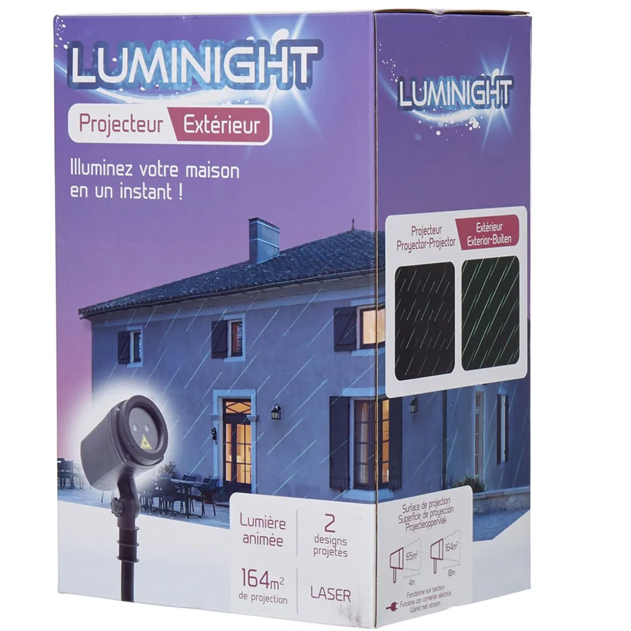 Projecteur laser animé pluie verte