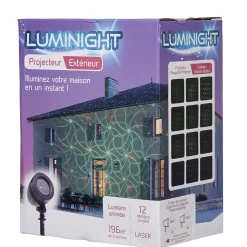 Projecteur laser animé vert spirales