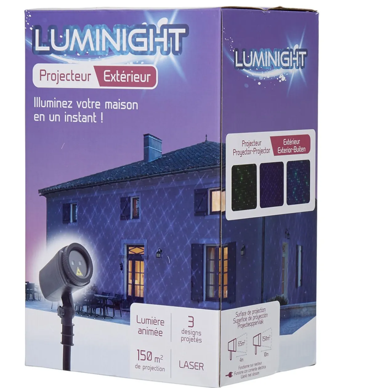 Projecteur laser bleu vert animé fixe étoiles scintillantes