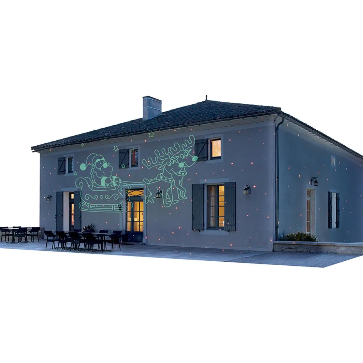 Projecteur laser point rouge vert et bleu animé ou fixe