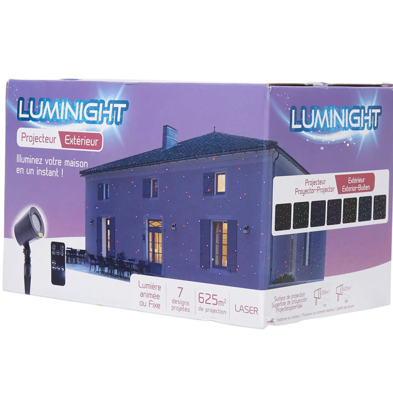 Projecteur laser point rouge vert et bleu animé ou fixe