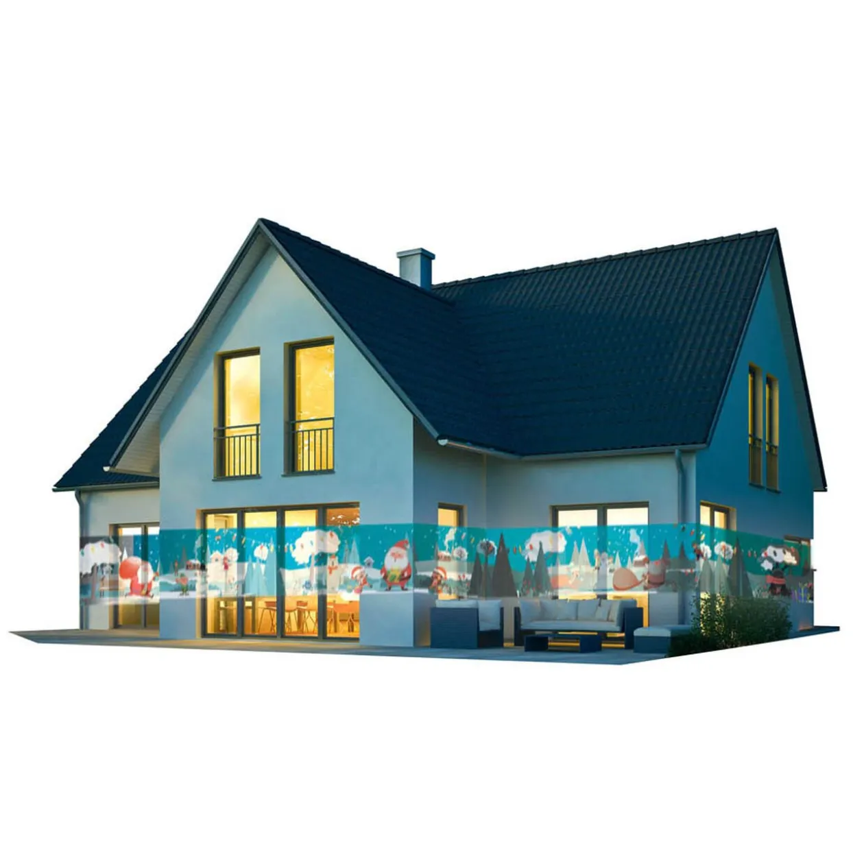 Projecteur LED extérieur animé motif Père Noël