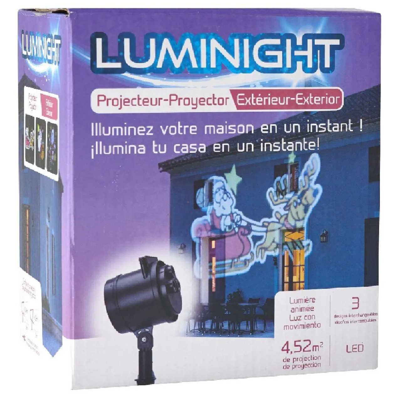Projecteur Père Noël animé extérieur 36 LED