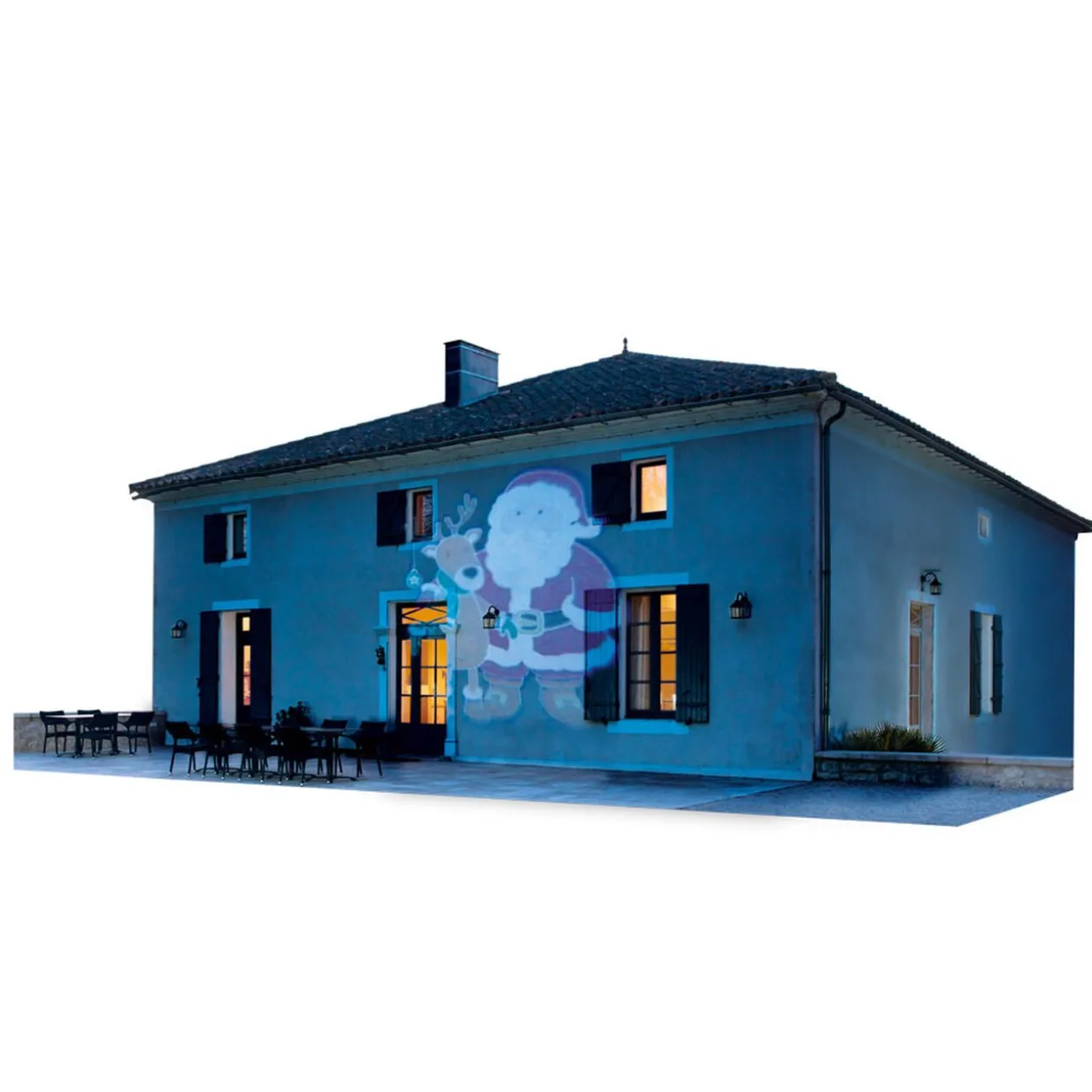 Projecteur solaire Noël animé 2 LED