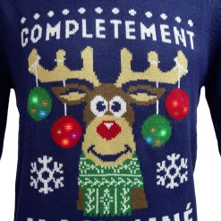 Pull de Noël adulte lumineux 4 LED