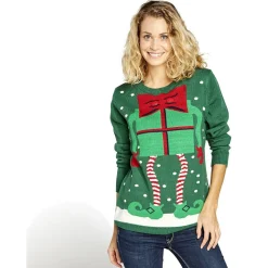 Pull noël lumineux adulte vert