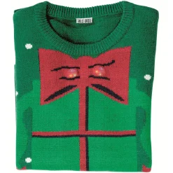 Pull noël lumineux adulte vert
