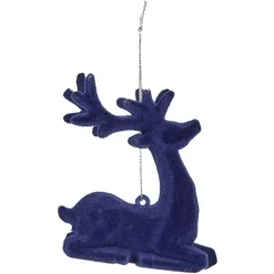 Renne de Noël aspect velours à suspendre