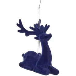 Renne de Noël aspect velours à suspendre