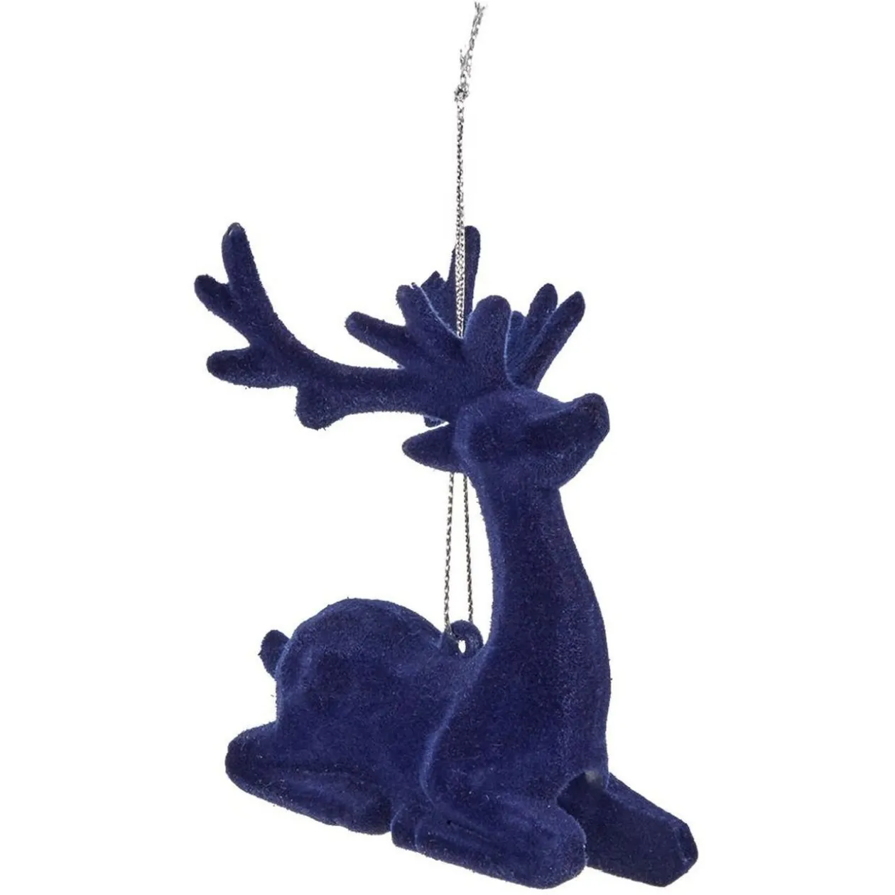 Renne de Noël aspect velours à suspendre