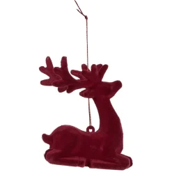Renne de Noël aspect velours à suspendre