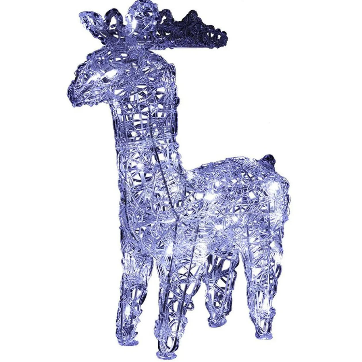 Renne de Noël lumineux 35 LED blanc froid H.42 cm