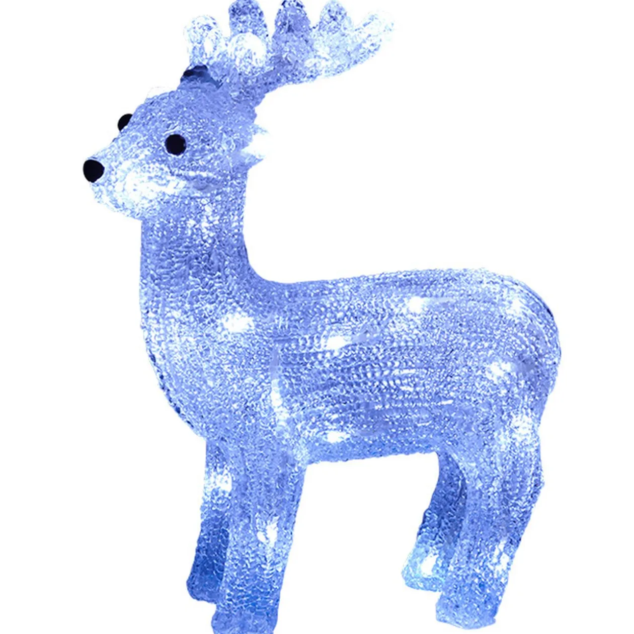 Renne de Noël lumineux blanc froid 30 led