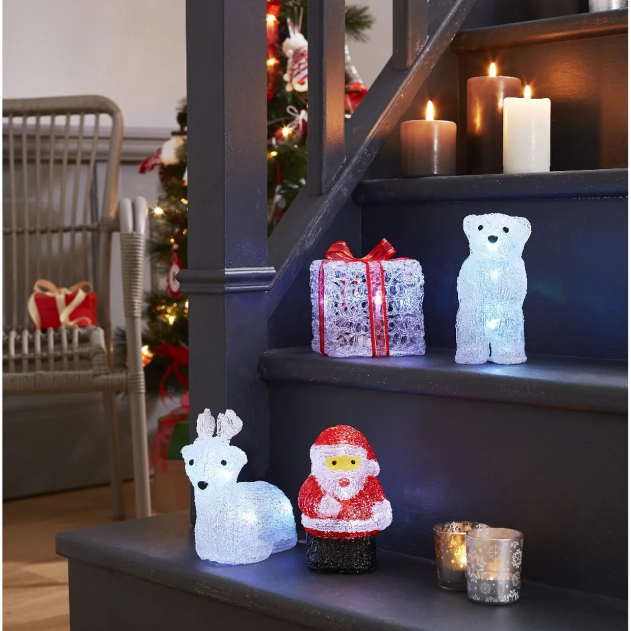 Renne Lumineux 5 Led multicolore H17 cm