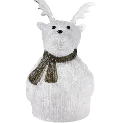 Renne lumineux acrylique H33cm 40 LED blanc froid