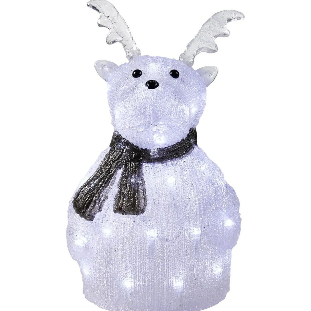 Renne lumineux acrylique H33cm 40 LED blanc froid