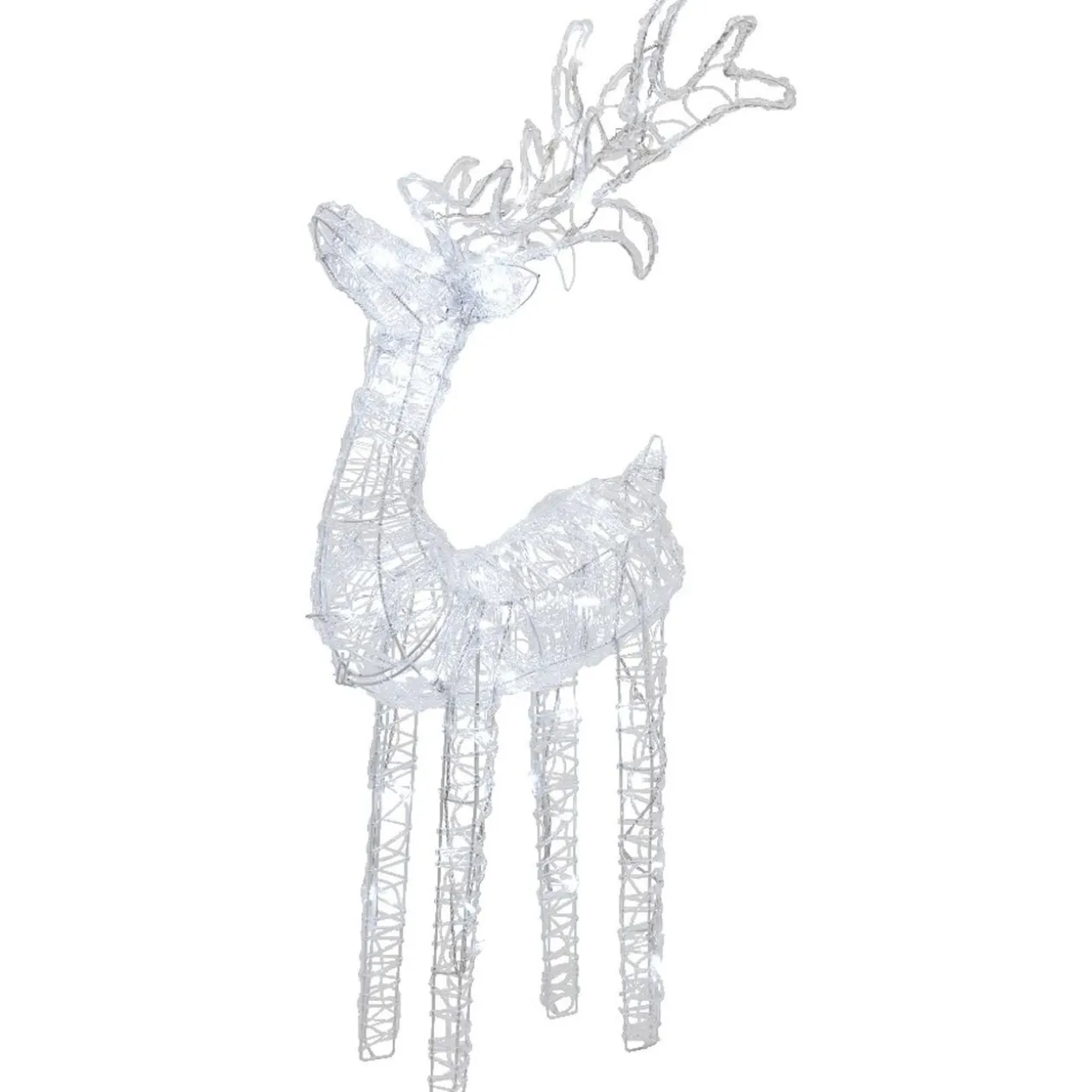 Renne lumineux blanc Noël