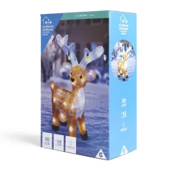 Renne lumineux décoration de Noël extérieur 30LED H42cm