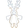 Renne néon lumineux jaune et blanc Noël