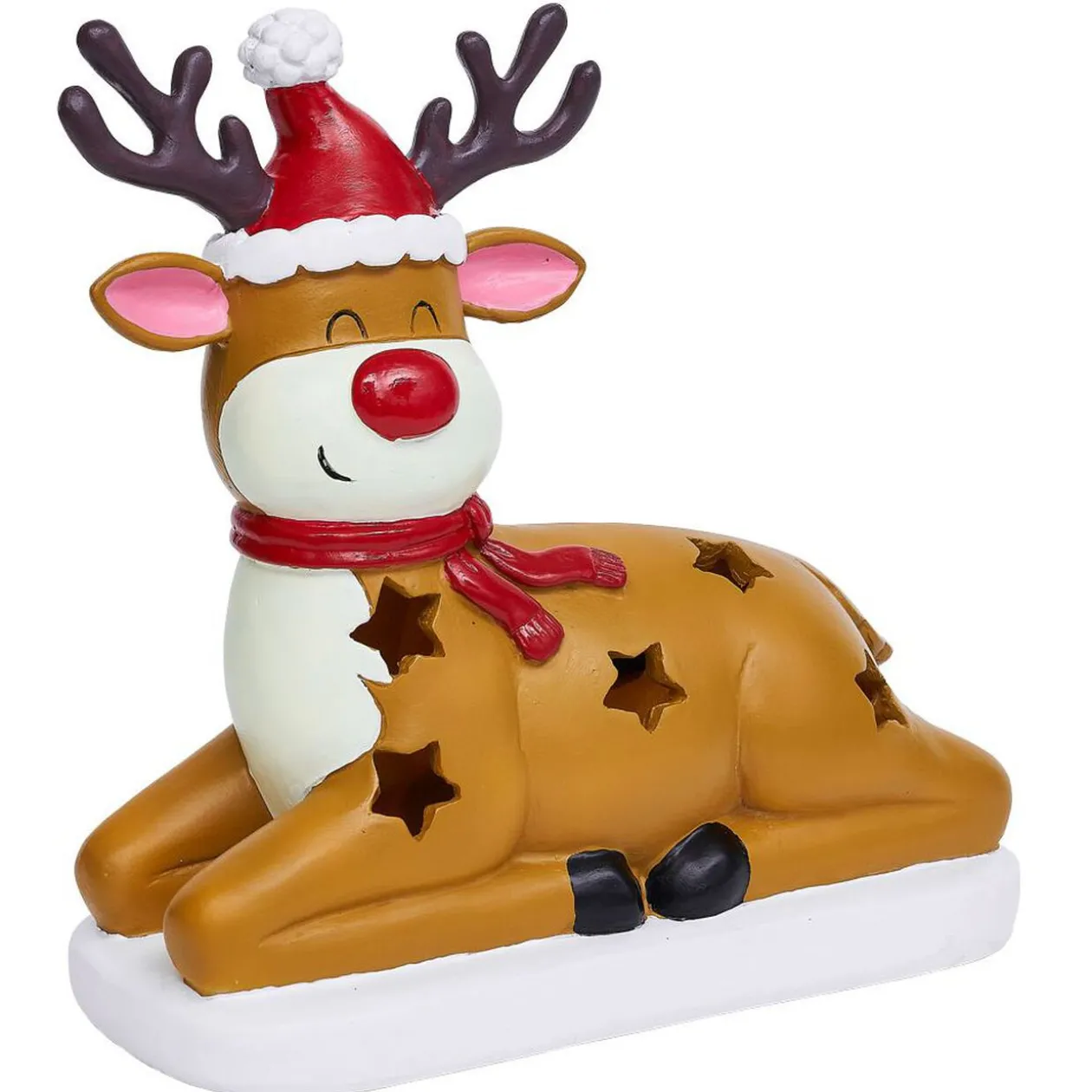 Renne solaire lumineux LED blanc chaud H25cm