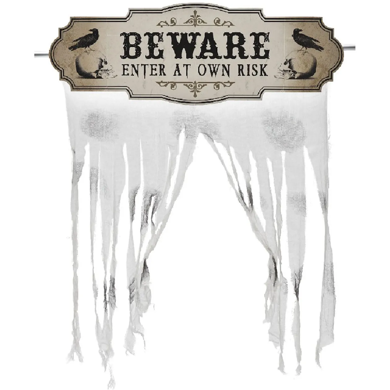 Rideau décoration de porte Halloween gothique