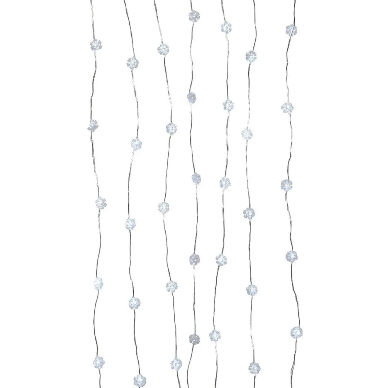 Rideau flocons lumineux H. 100 cm