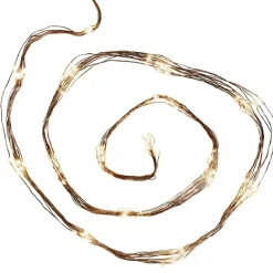 Rideau lumineux 12 descentes 180 micro LED blanc chaud fixe