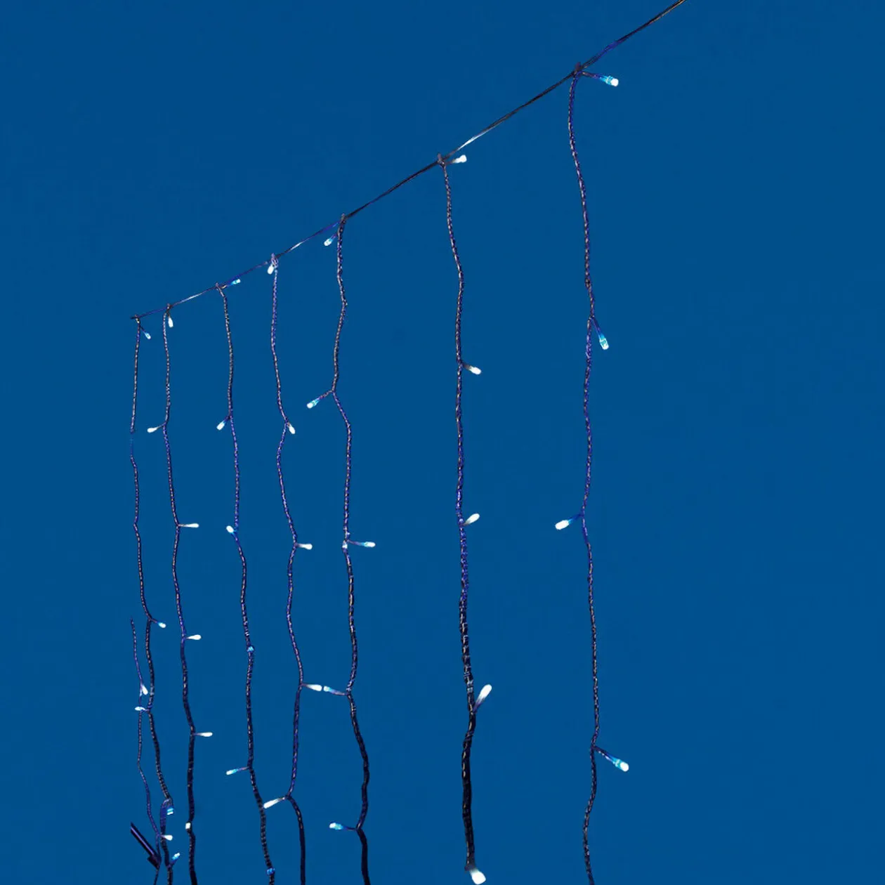 Rideau lumineux blanc et bleu 2.7 m