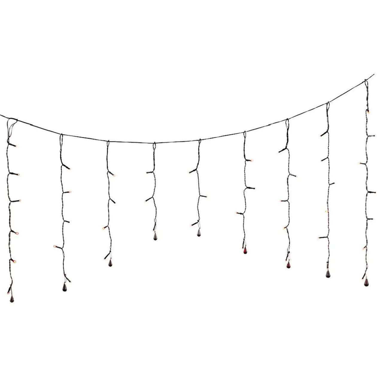 Rideau lumineux Halloween 50 LED orange L135xH70cm