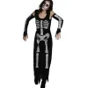 Robe de déguisement squelette femme