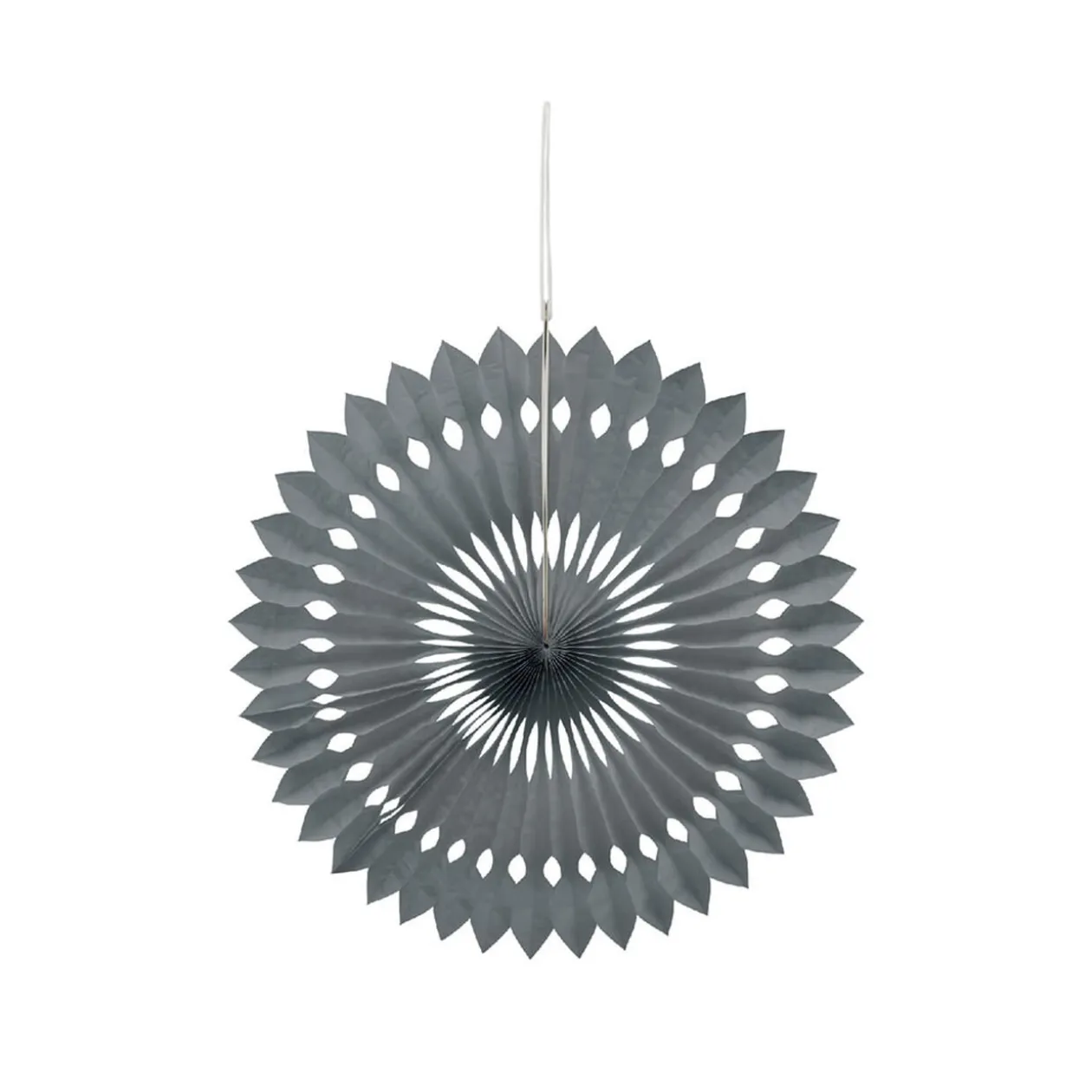 Rosace papier à suspendre grise