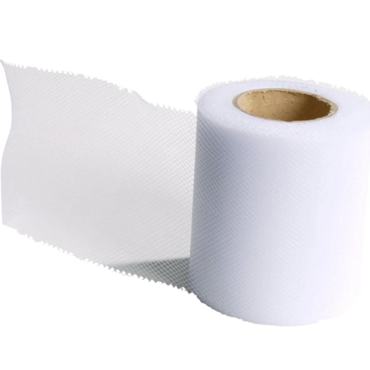 Rouleau de tulle blanc