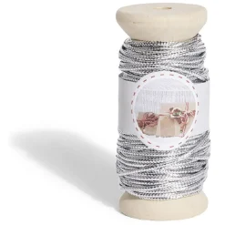 Rouleau fil argenté polyester 15m