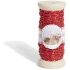 Rouleau fil coton rouge et doré 15m