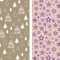 Rouleau papier cadeau Noël doré 2m