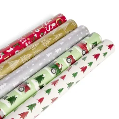 Rouleau papier cadeau Noël à motifs 8m - 6 modèles