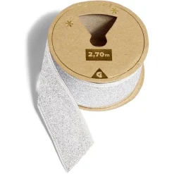 Ruban pailleté argenté 2,7m