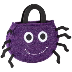 Sac à bonbons Halloween araignée violet